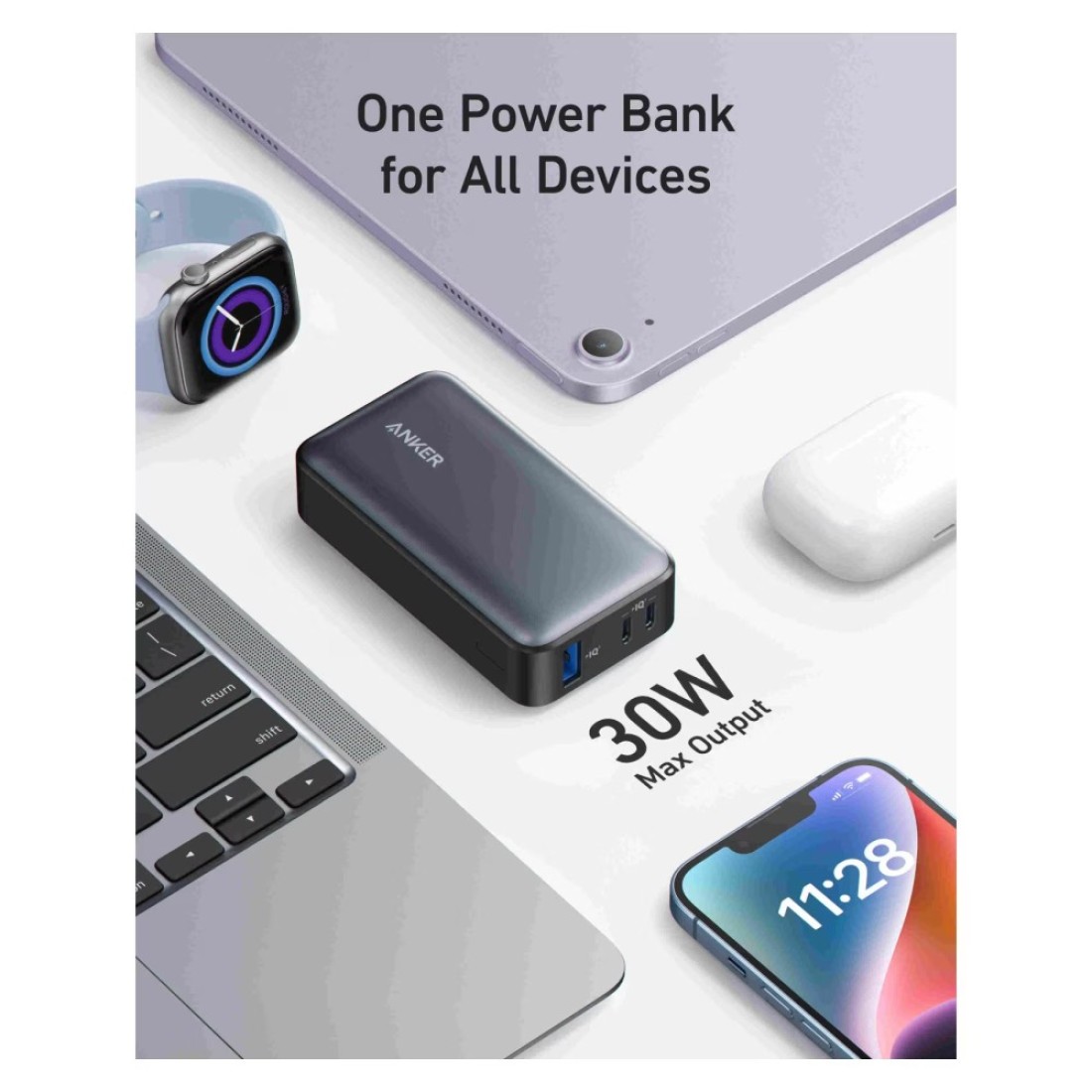 Anker 533 Wireless Power Bank Black 10000mAh
