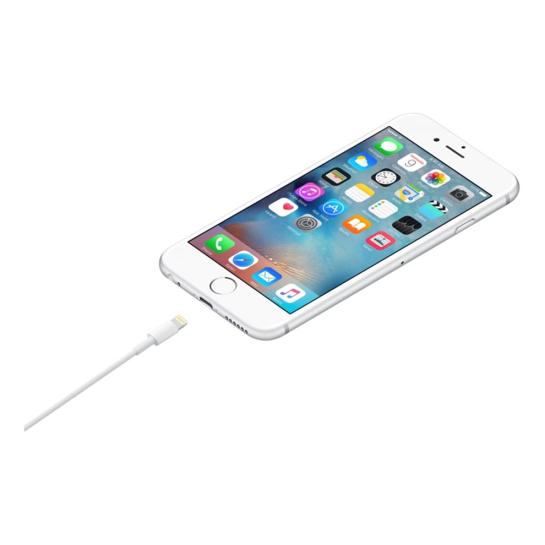 أبل كابل شحن لايتنينج إلى USB لمزامنة البيانات - أبيض، 1 متر