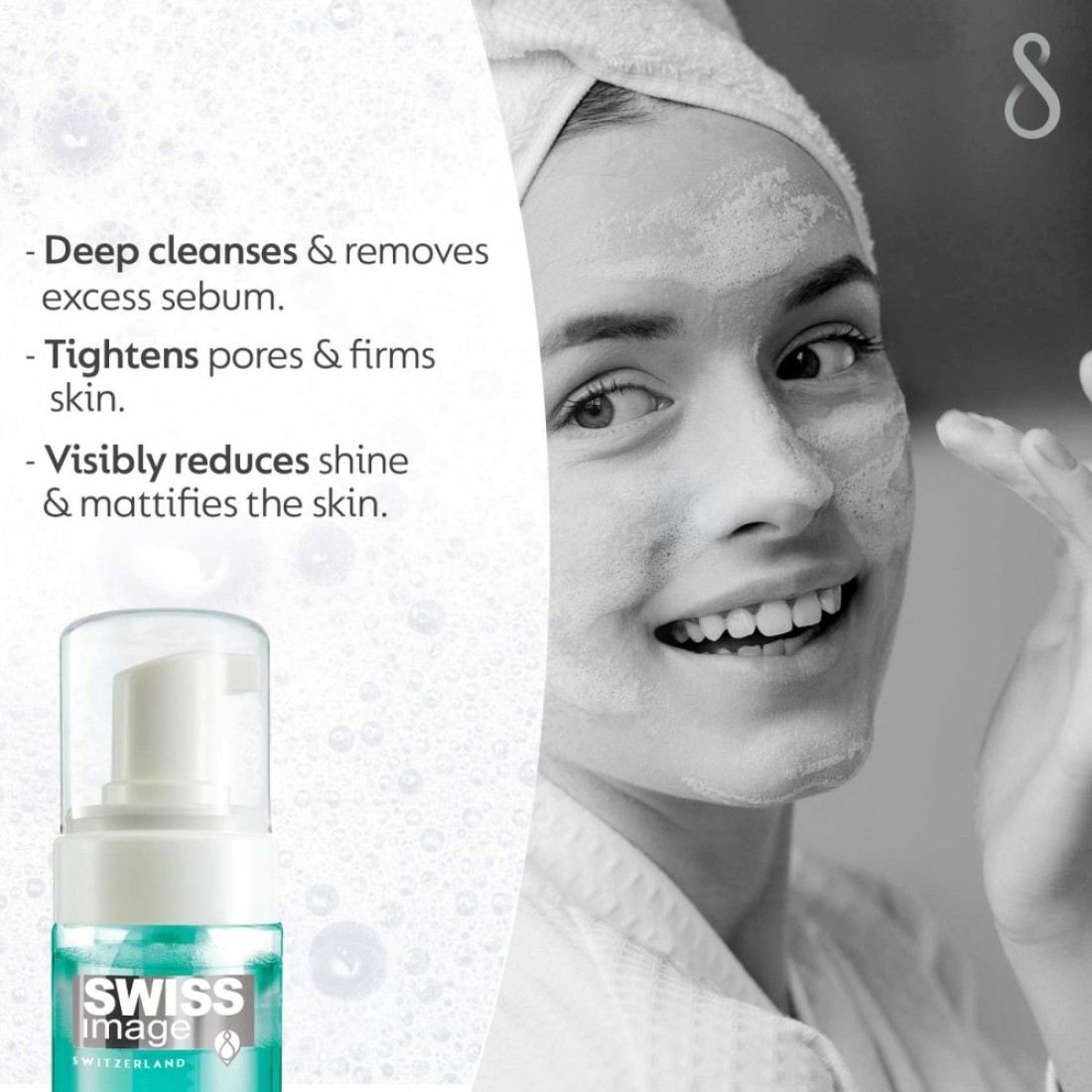 Swiss Image Essential Care Pore Tightening And Mattifying Foaming Face Wash Clear 150ml