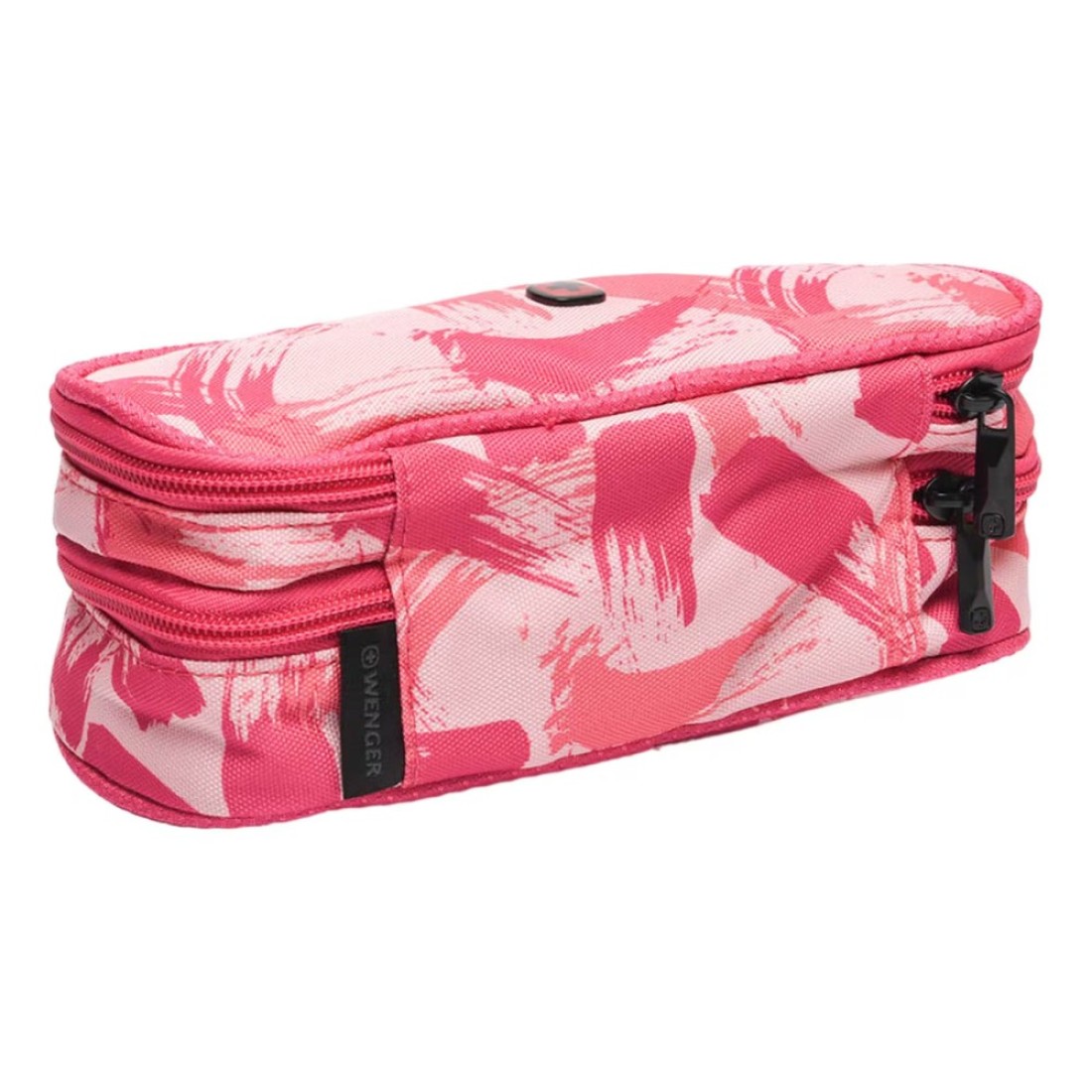 Wenger 2 Compartment Pencil Case Pink 23cm