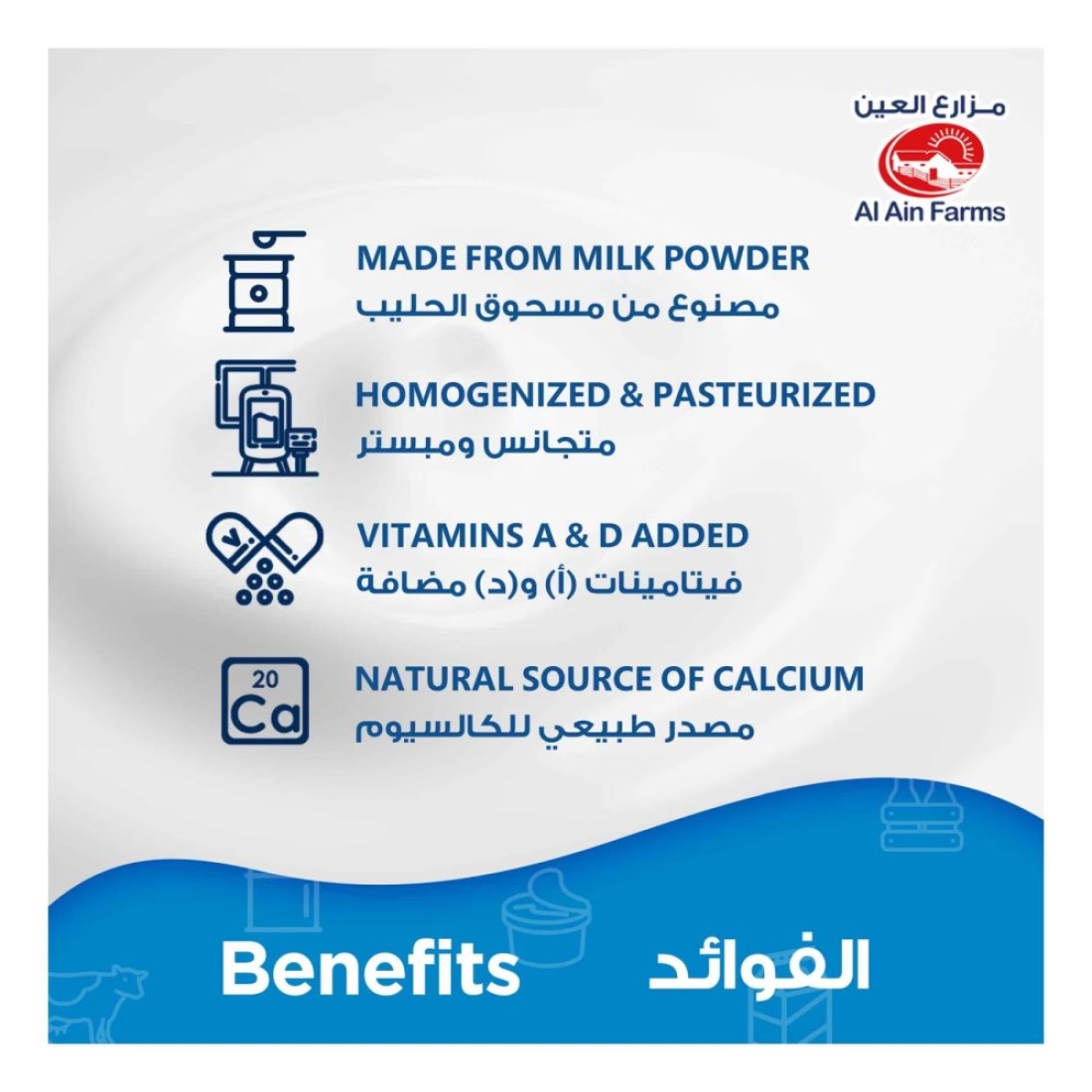 Al Ain UHT Full Fat Milk 180ml Pack of 6