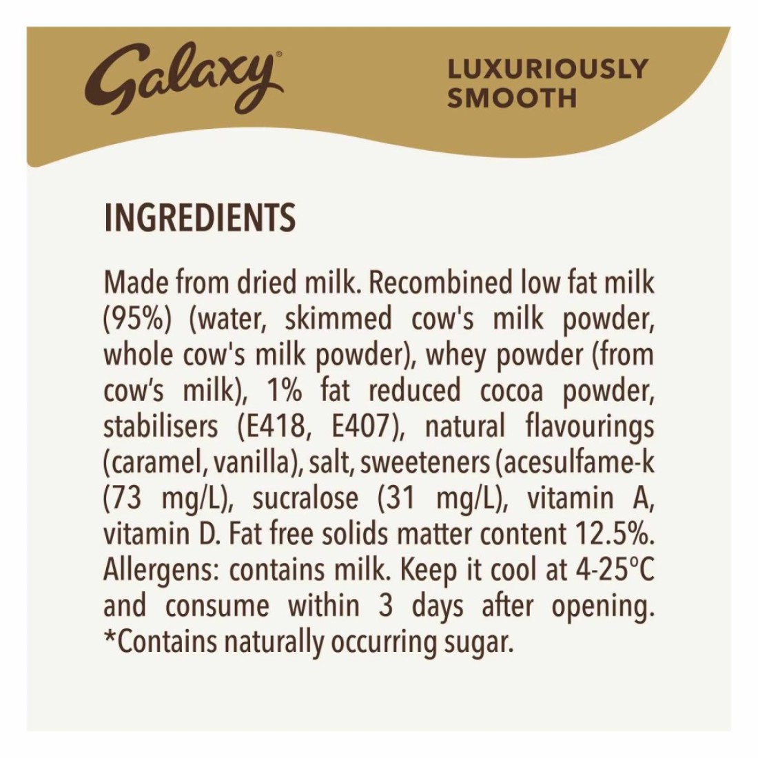 Galaxy Signature Chocolate Milk 1L