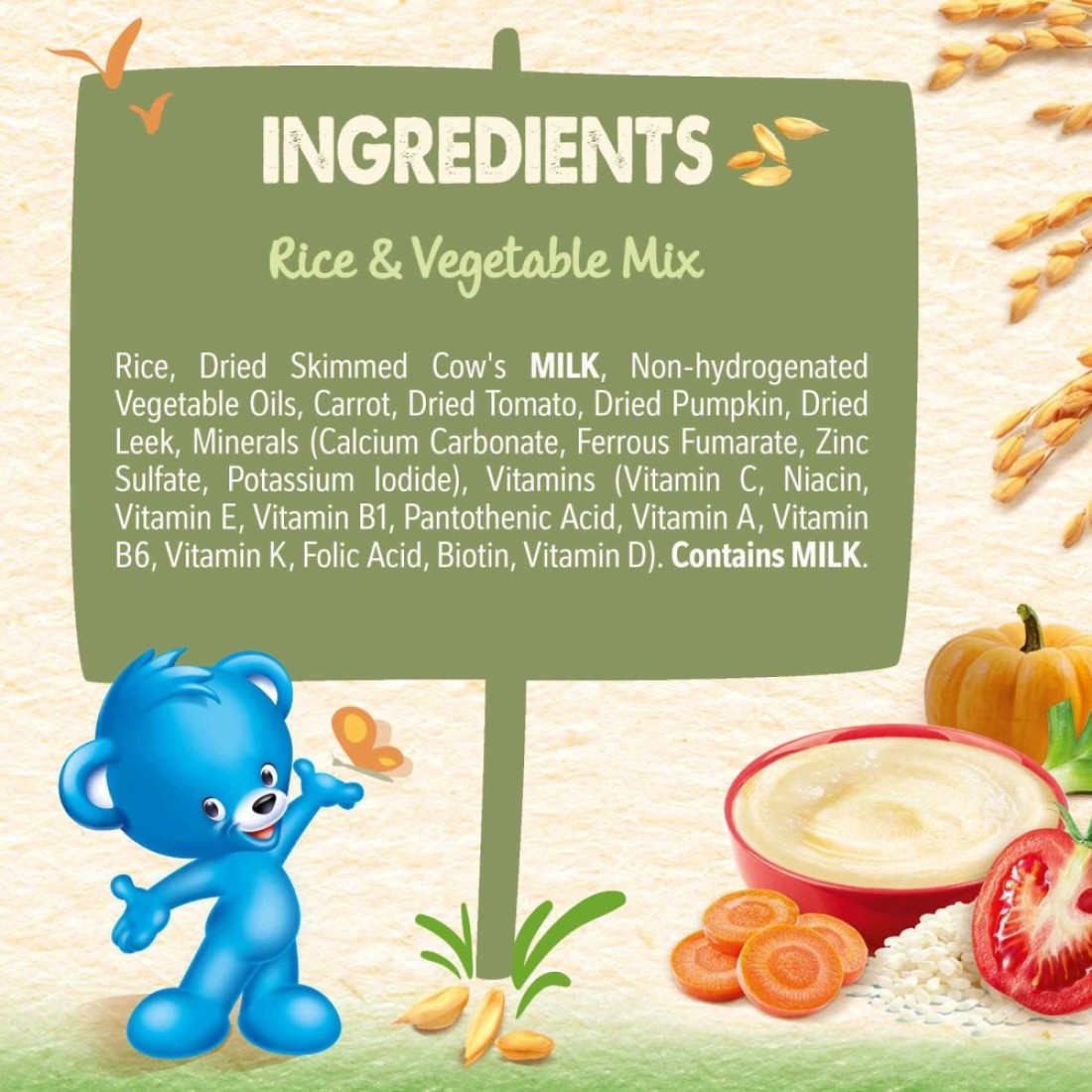 Nestle Cerelac Infant Cereal Tin, Rice and Vegetable Mix, from 6 Months, 350g