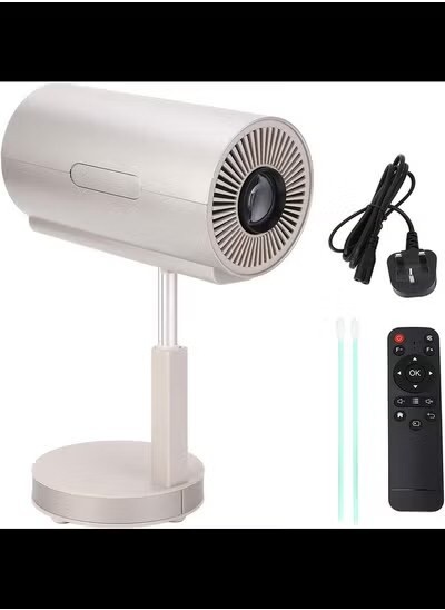 Radiotronics 4K 1080P Support Outdoor Home Theater Movie Projector with 5G WiFi6 Blue tooth, 90° Flip Head, AI Smart Voice Control HDMI Wireless Portable Projector