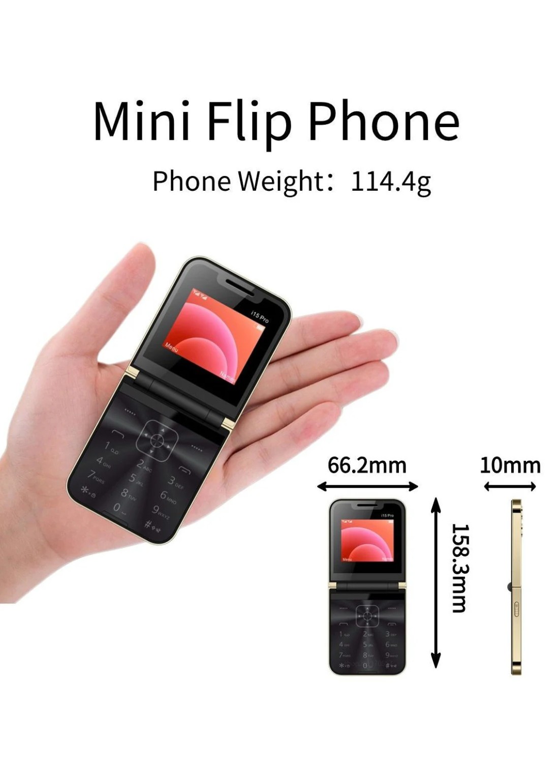 هاتف Hope Flip المحمول مع تسجيل تلقائي للمكالمات، راديو FM، قرص سريع، صوت سحري، GSM ثنائي SIM، هاتف محمول قابل للطي لكبار السن - أزرار كبيرة، مكبر صوت عالٍ، عمر بطارية طويل