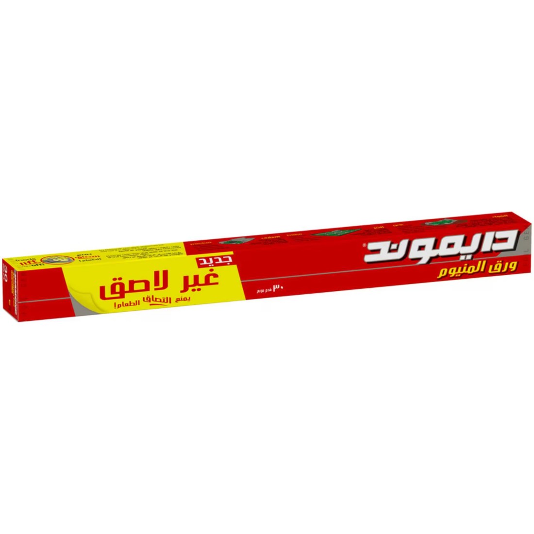 دايمند ألومنيوم غير لاصق 30 قدم مربع -فضي-