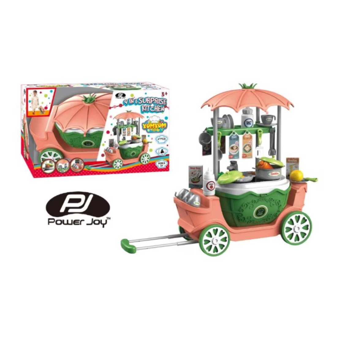 PowerJoy YumYum 4-In-1 Surprise Kitchen Playset Multicolour 47 count