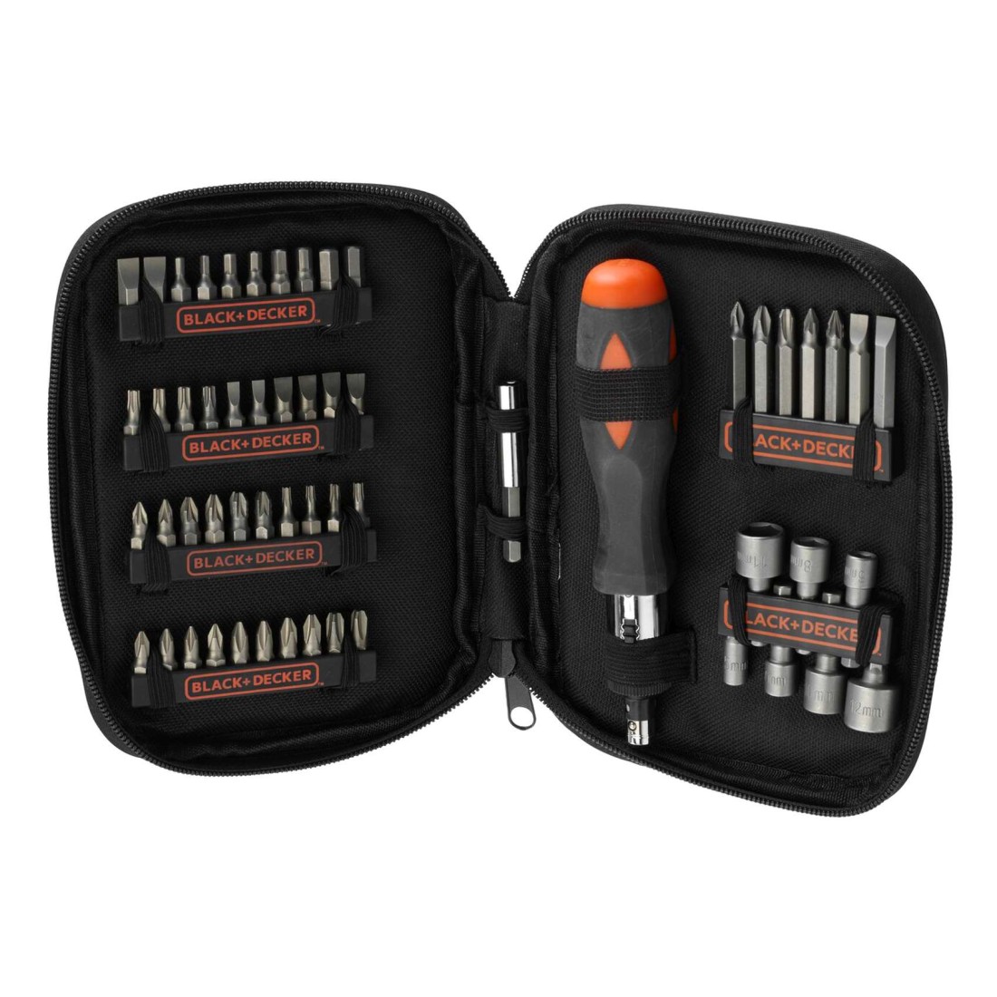 Black+Decker Magnetic Screwdriver With Ratchet Multicolour Set of 56 A7104
