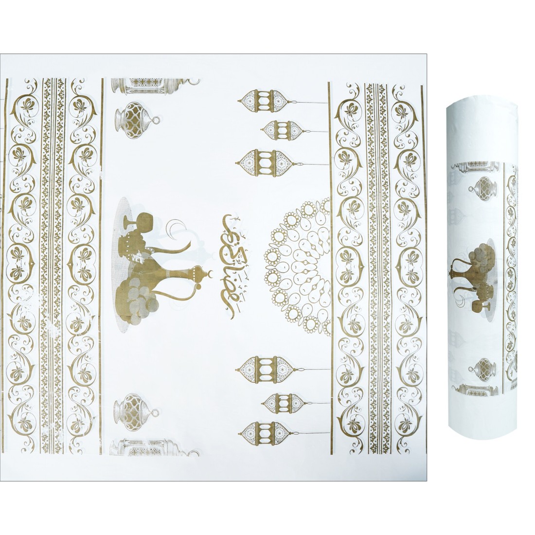 10KG Disposable Sofra Roll, Beautiful Sofra Table Sheet Rolls - Brown Arabian Coffee