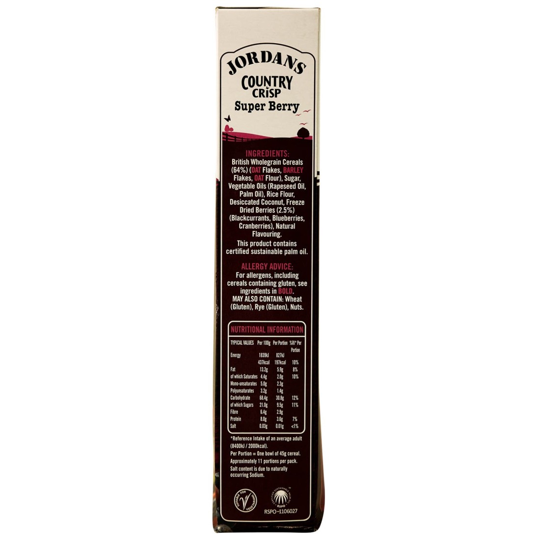 Jordans Country Crisp Blackcurrent Blueberries And Cranberries Cereal 500g