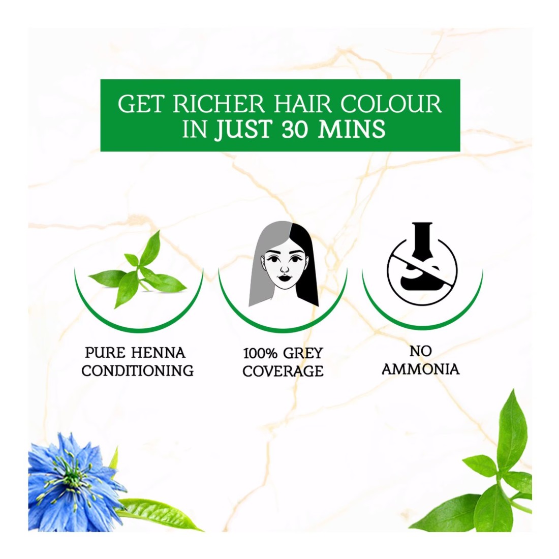 Dabur Vatika Henna Hair Colour 1 Natural Black 10g