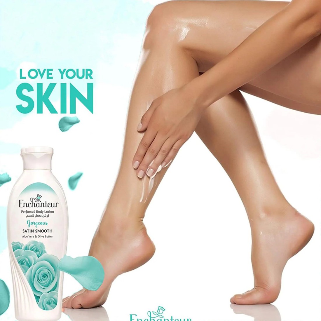 Enchanteur Satin Smooth Aloe Vera And Olive Butter Body Lotion White 500ml