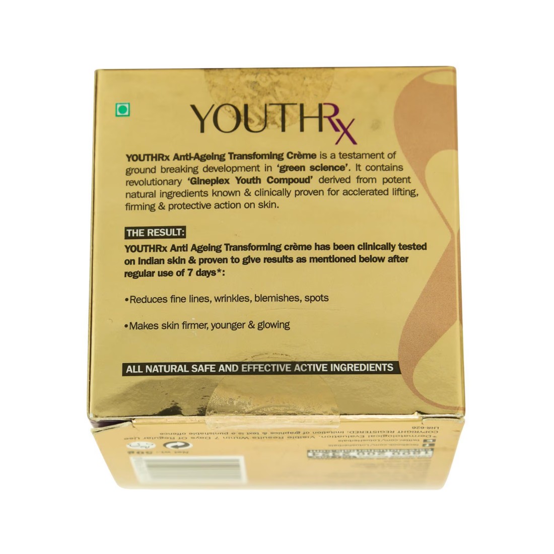Lotus Herbals Youth Rx Anti Aging Transforming Cream SPF25 White 50g