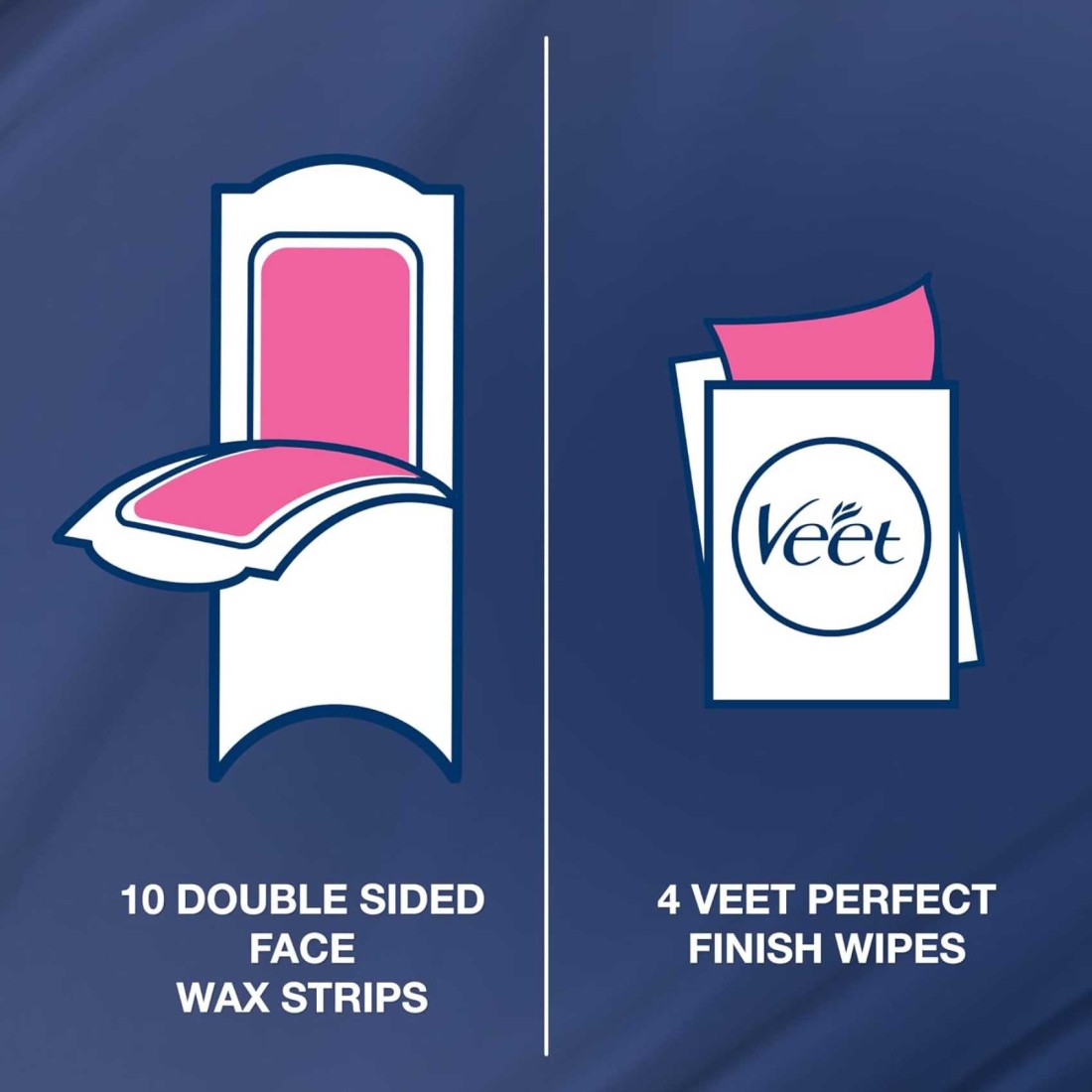 Veet Professional Hair Removal Easy-Gel Legs &amp; Body Wax Strips With Almond Oil For Sensitive Skin Perfect Finish Wipes With Argan Oil Up To 28 Days Of Smoothness, 20 Wax Strips