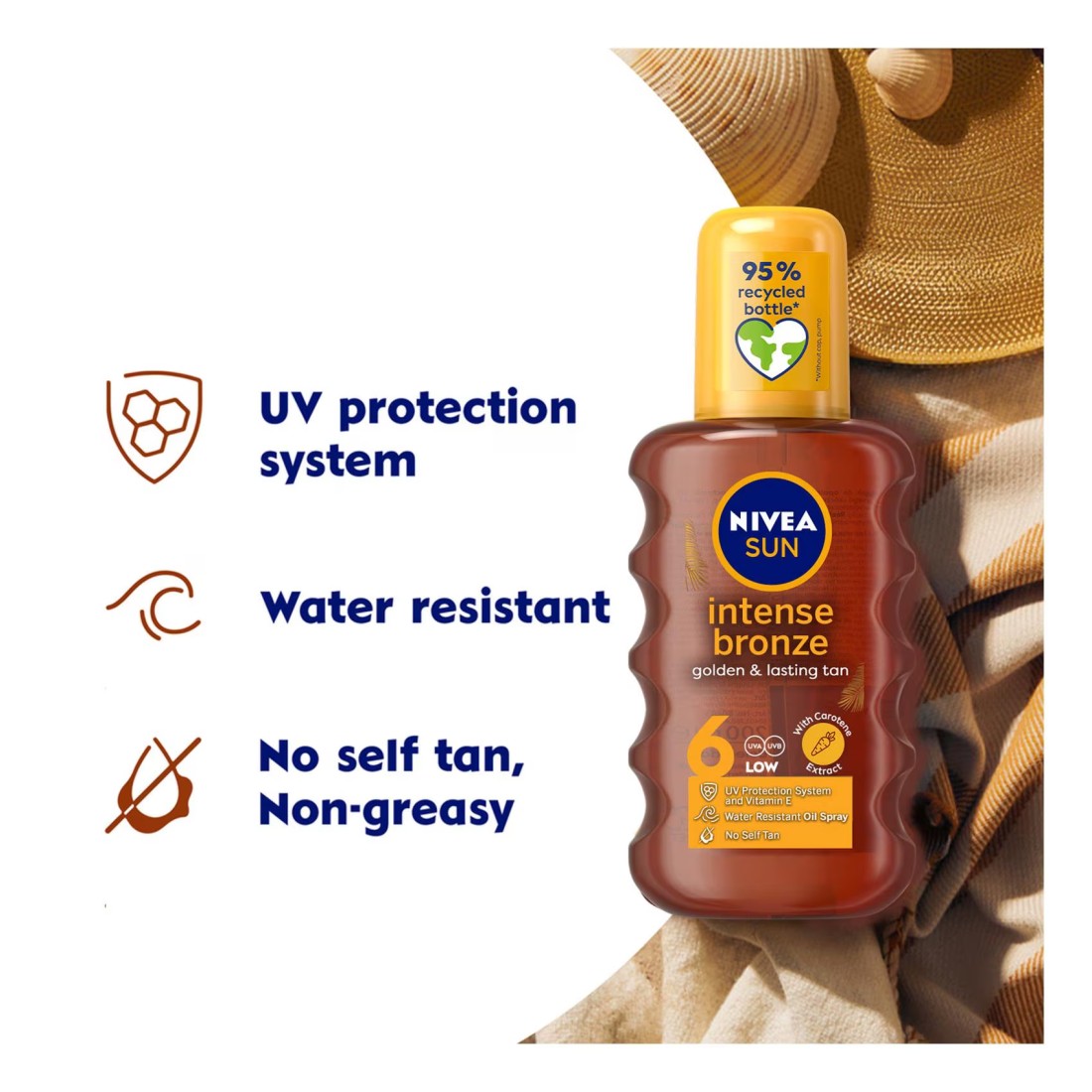 NIVEA SUN Tanning Oil Spray Intense Bronze SPF 6 200ml