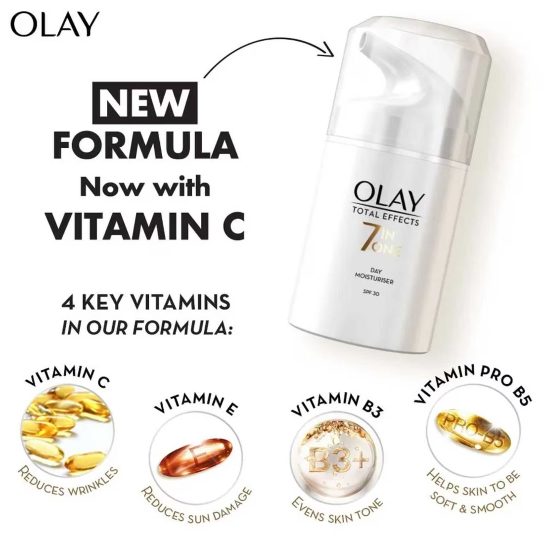 Olay Face Moisturizer Total Effects 7-in-1 Firming Night Cream With Vit B3 50g
