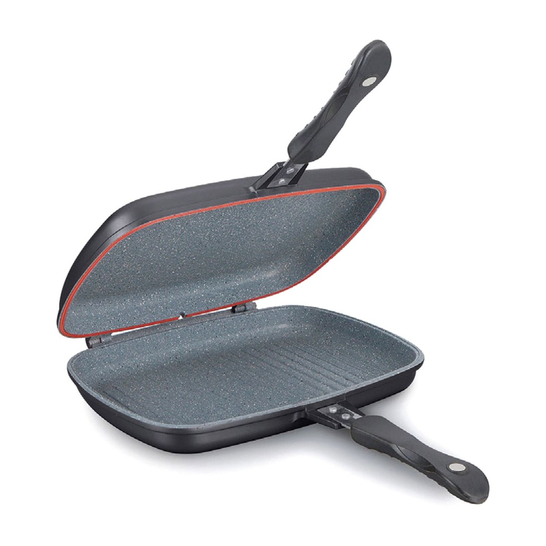 Winsor Cast Aluminium Non-Stick Double Fry Pan WR6021 Black 32cm
