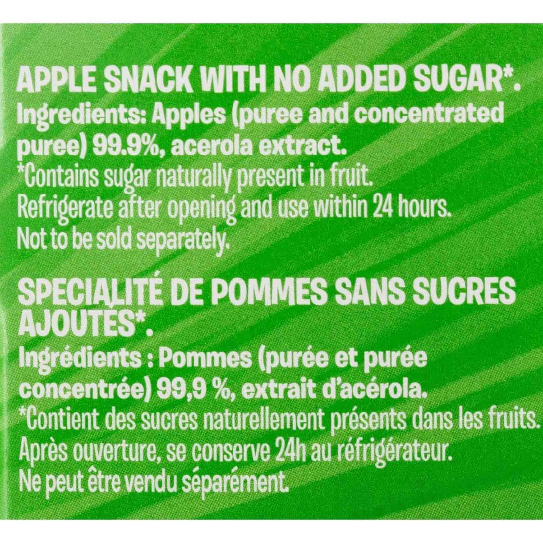 Andros Fruit Me Up! No Added Sugar Apple Flavoured Fruit Snack, 90g Pack of 4