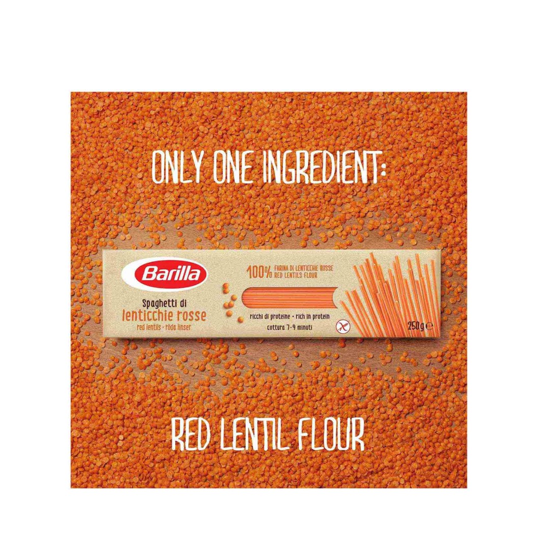 Barilla Gluten Free Red Lentil Spaghetti Pasta, 250g
