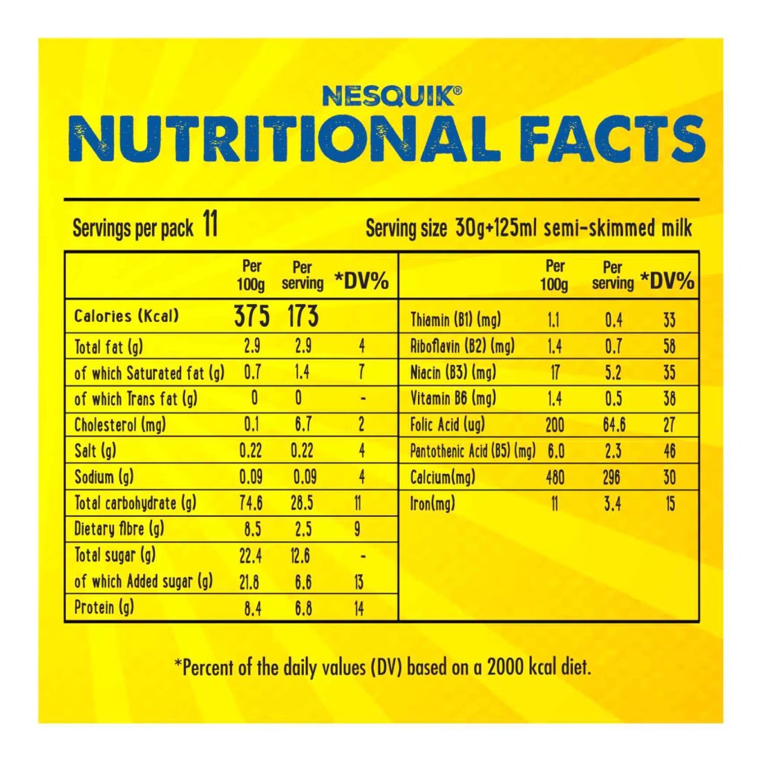 Nesquik Whole Grain Chocolate Cereal, 330g Pack of 2