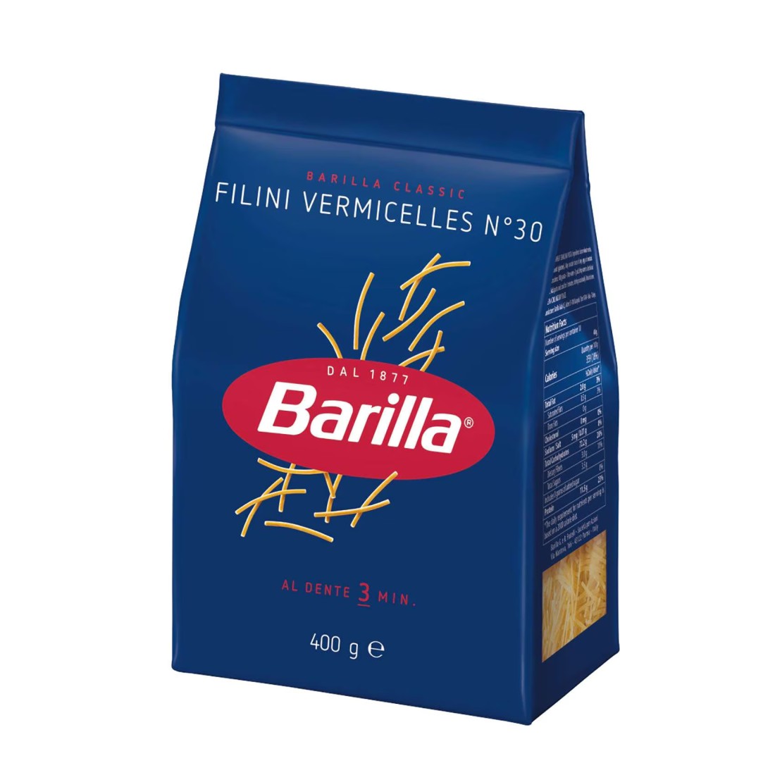 Barilla Number 30 Vermicelli, 400g Pack of 3