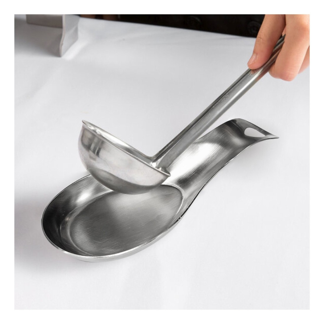 Raj Stainless Steel Spoon Rest Grey 20cm