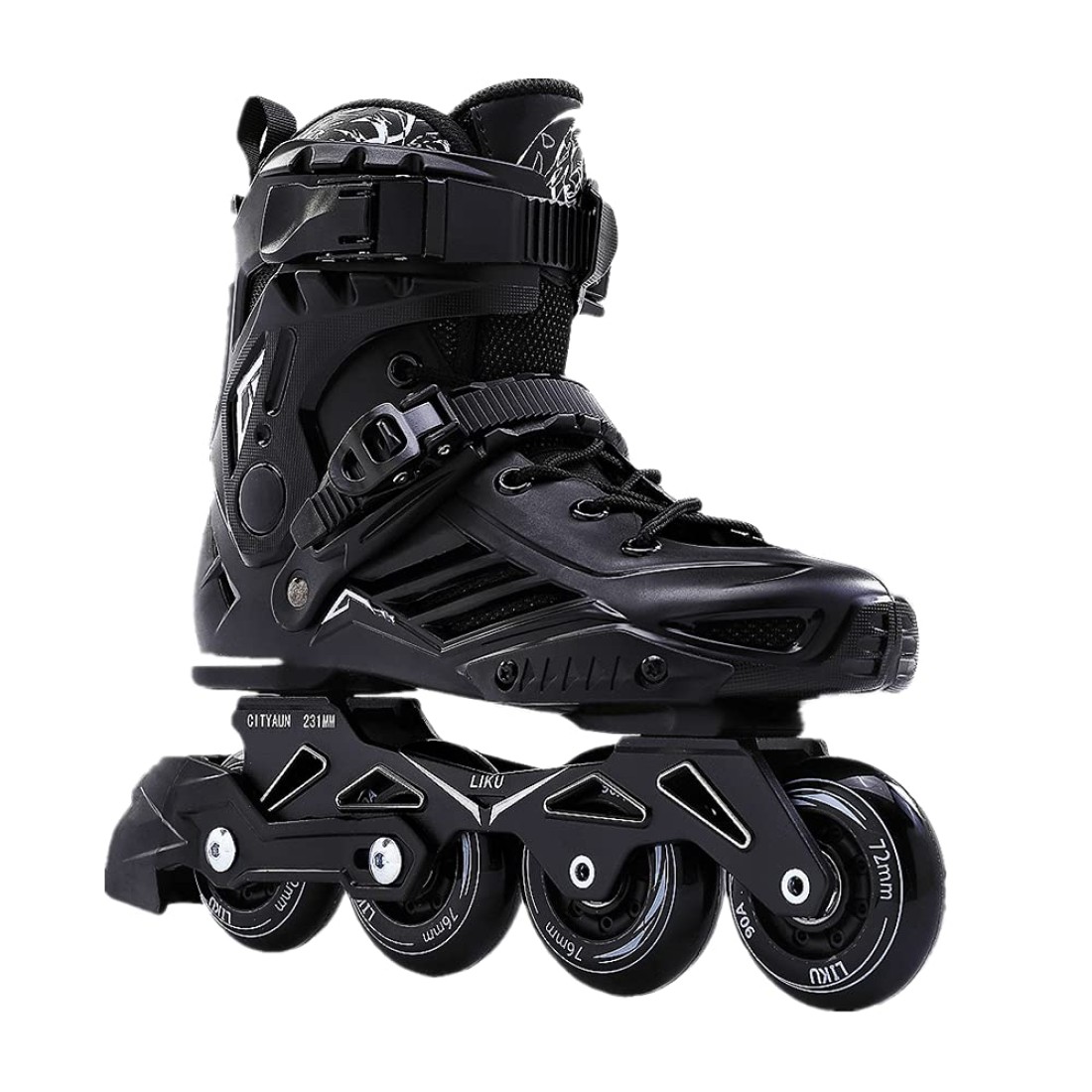 LIKU Fitness Professional Inline Skates Women Men Adult Youth Black Men 95Women 105