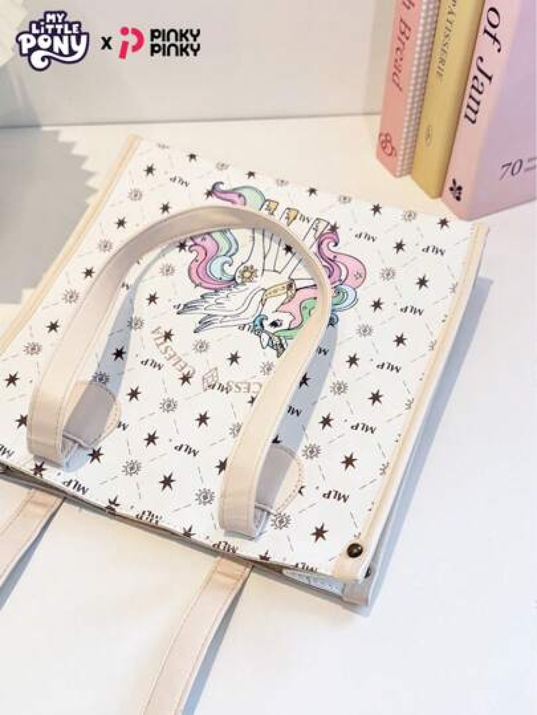 MY LITTLE PONY Cute Unicorn Tote Bag For Girls Large Capacity Shoulder Bag Lightweight And Fashionable Foldable And Multi Functional Bag For Commute Outing Party Christmas Halloween Birthday Gift For