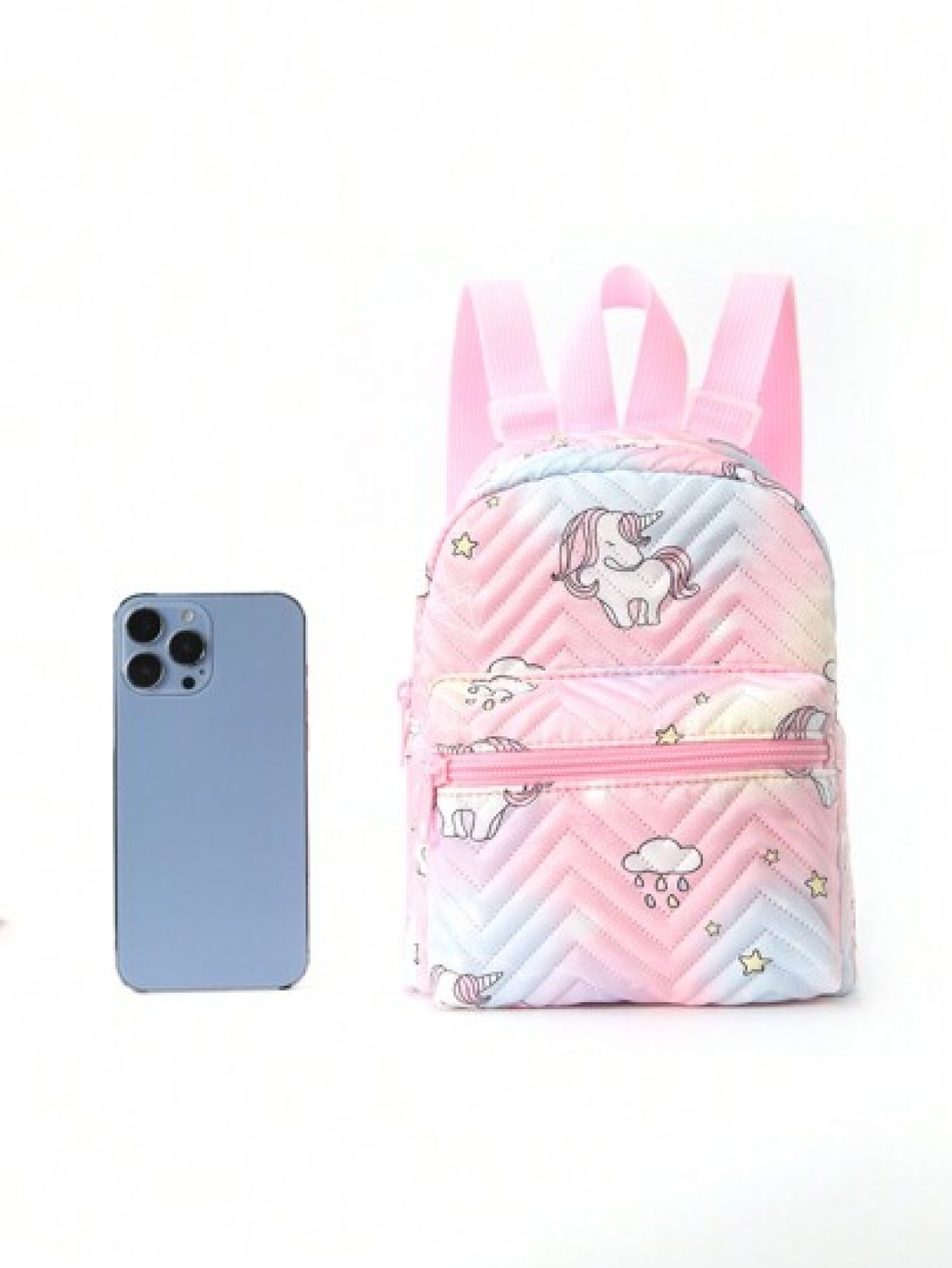 Girls Rainbow Quilted Design Novelty Bag