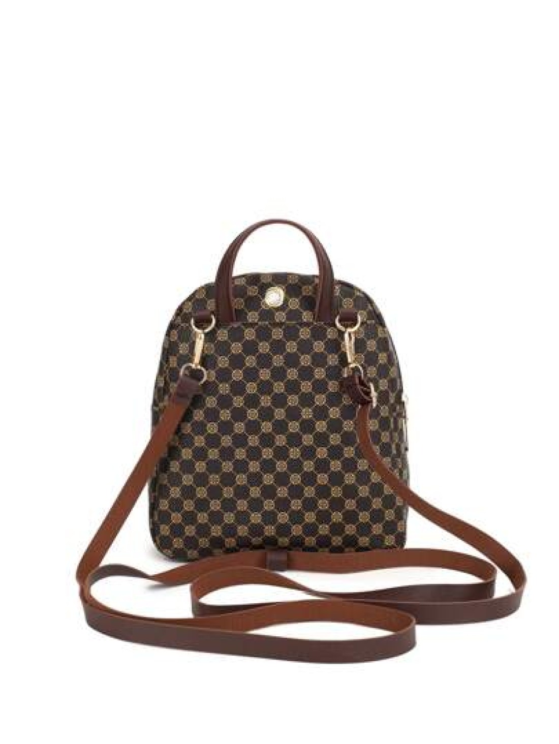 Cute Small Zipper Backpack Geometric Pattern Backpack With Adjustable Strap