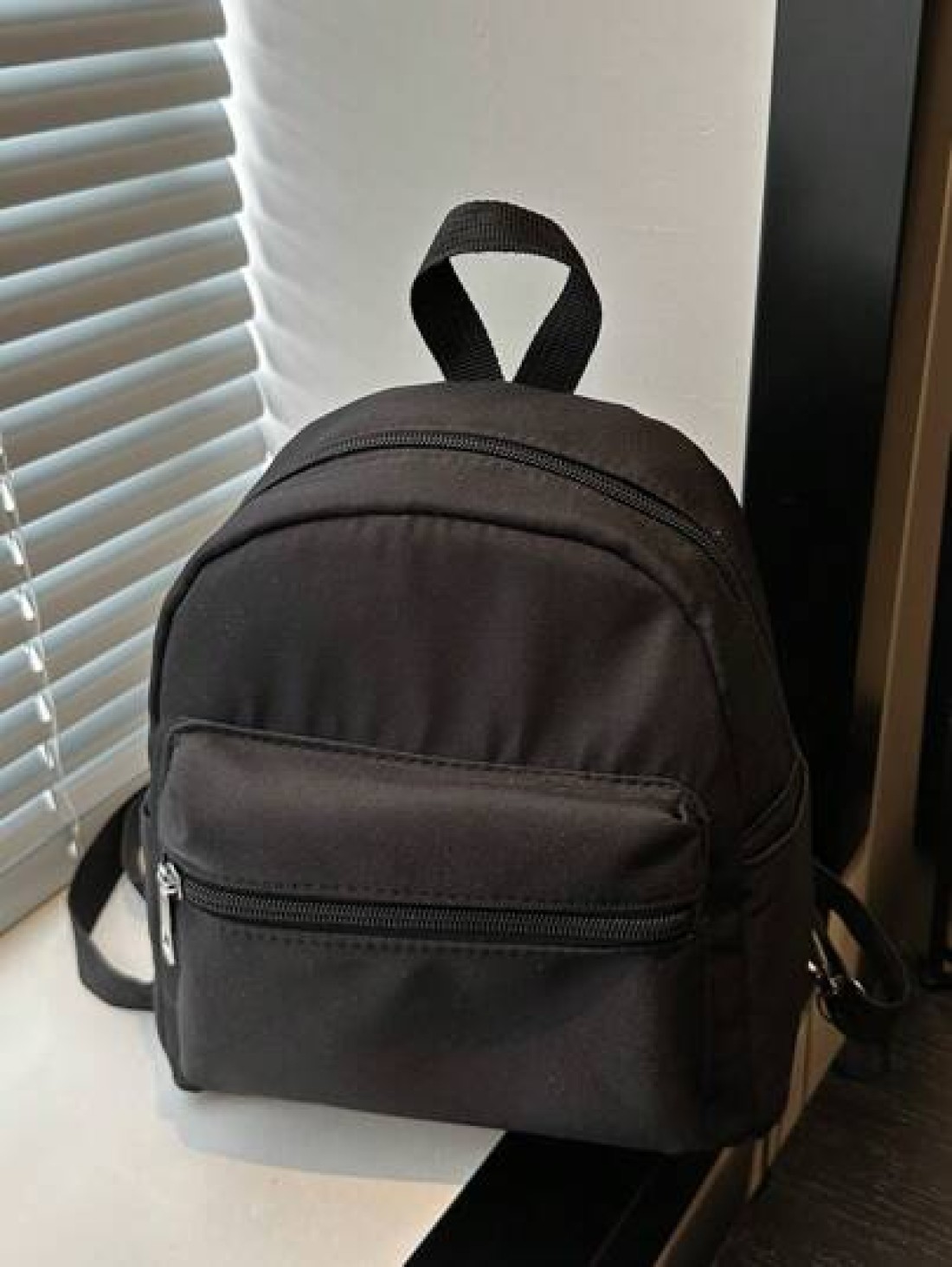 1pc Multi Function Mini Student Backpack Cute Striped Texture Commuter Bag With Multiple Pockets And Comfortable Shoulder Straps