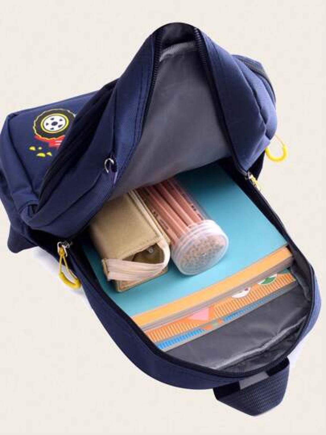 New Fashionable Cartoon Style Backpack With Small Bag
