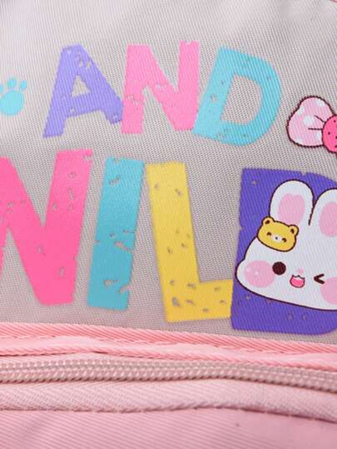 Kids New Cute Cartoon Pattern Print Color Block Nylon Backpack Versatile Large Capacity Zipper Closure Outdoor Travel Vacation Backpacks Lightweight Casual Multi Pocket Campus Bookbag For Kindergarten