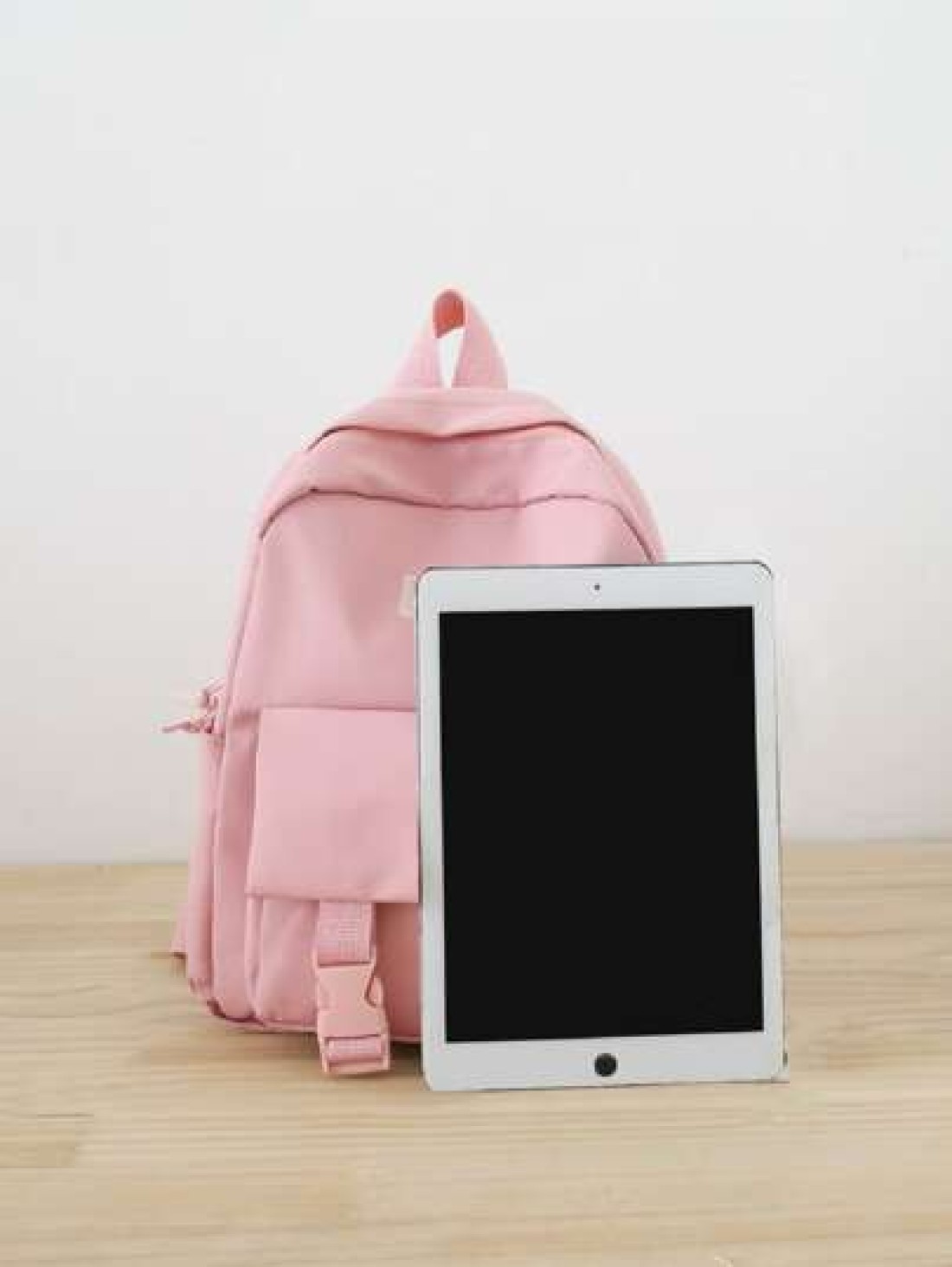 Girls Fuzzy Cartoon Rabbit Letter Patch Decor Zipper Cute Functional Backpack