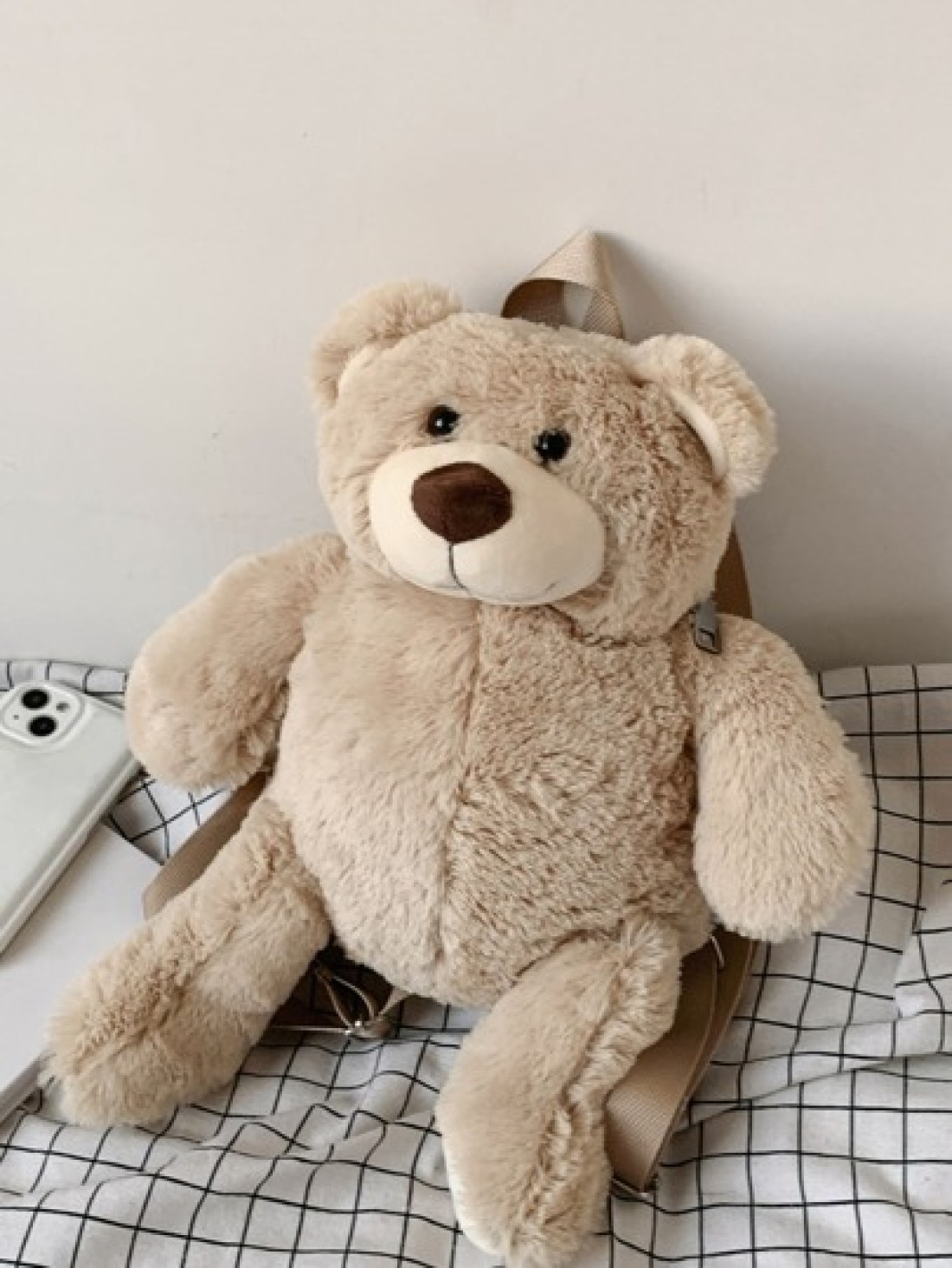Fashionable And Cute Plush Bear Funny Backpack Cute Cartoon Backpack Plush Zipper Backpack The Best Backpack For Going Out And Taking Photos