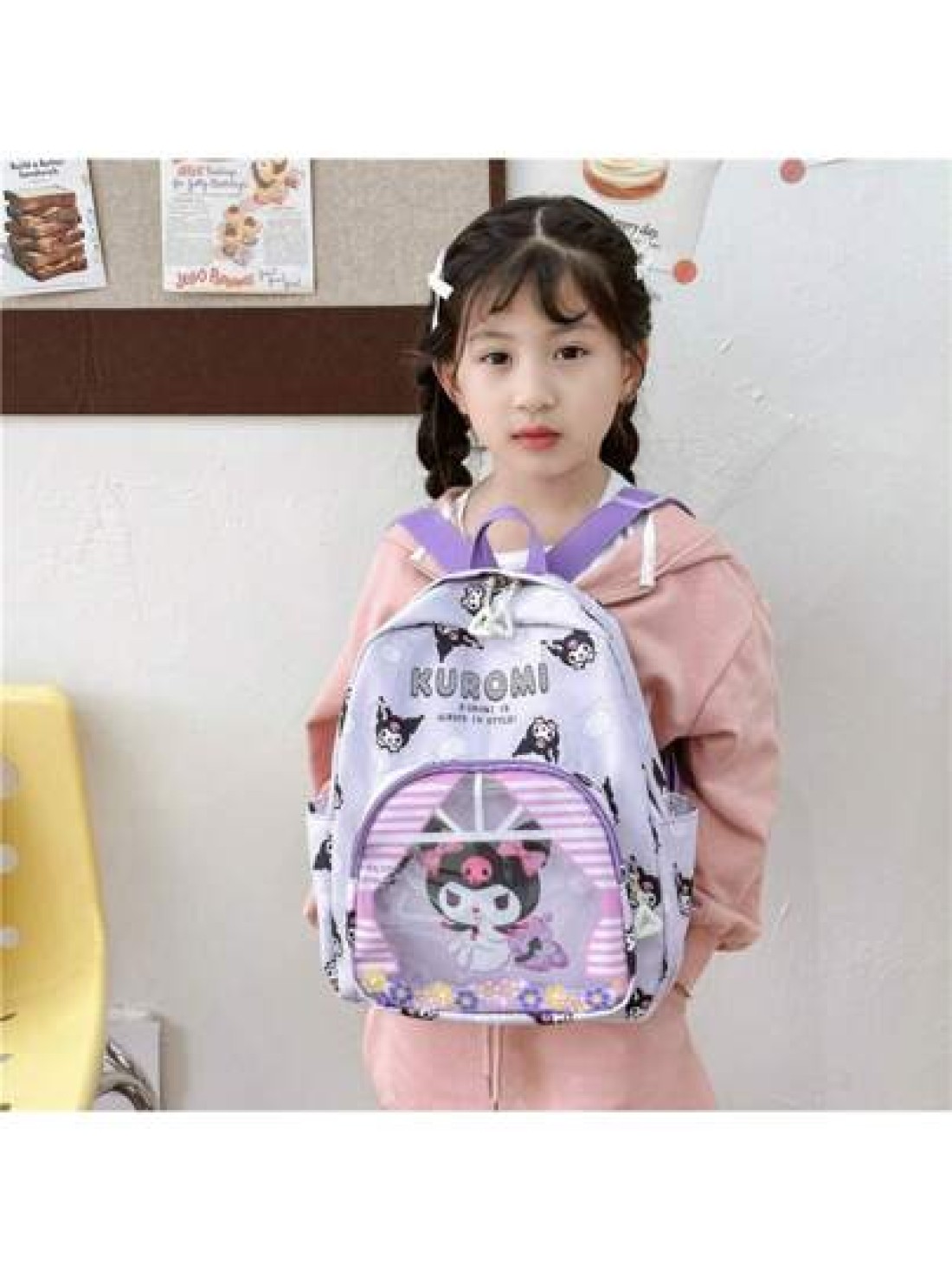 Sanrio Large Capacity Backpack Culomi Cinnamon Dog Melody Three Styles The Bag Transparent Design Easier To See The Items Better Looking