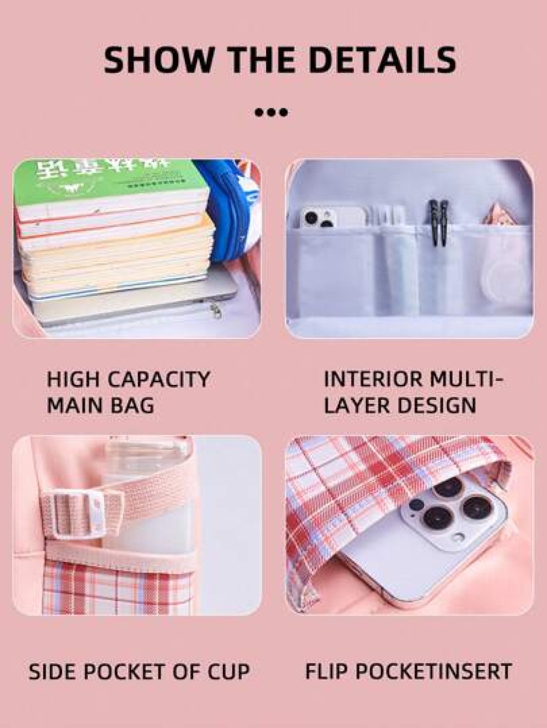 1pc Girl School Backpack Cute Children Backpack Girl Elementary Student Backpack With Compartments Back To School Gift