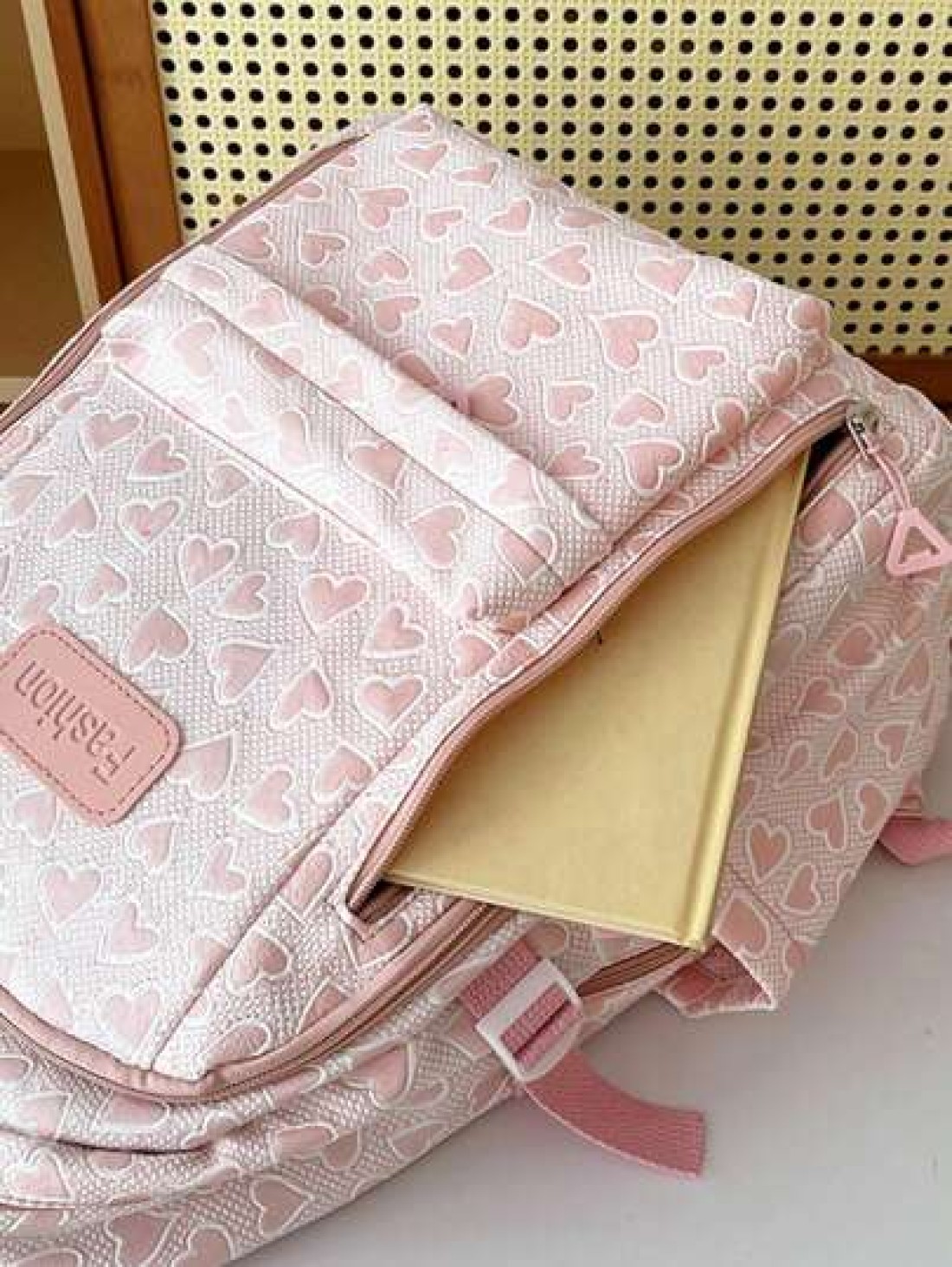 Simple Solid Color Large Capacity Campus Backpack Casual Schoolbag