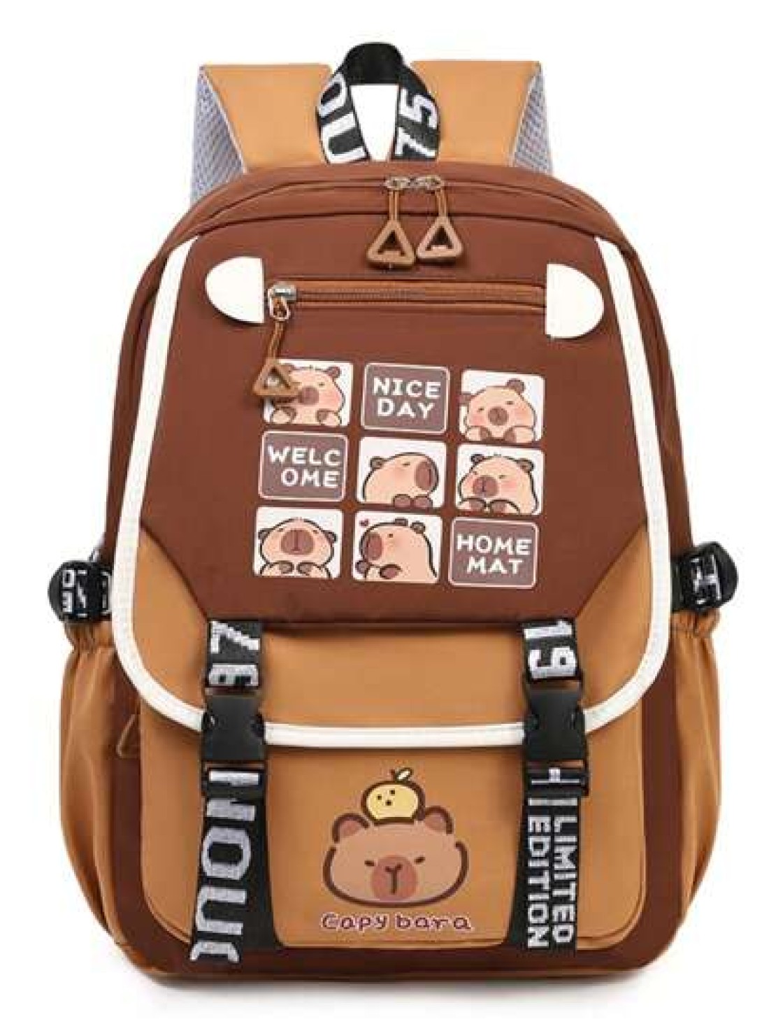 1pc Cartoon Backpack Lightweight And Cute New Schoolbag A Variety Of Styles To Choose From Durable Casual And Fashionable With Webbing Hook For Easy Hanging Zipper Style Suitable For A Variety Of Scen