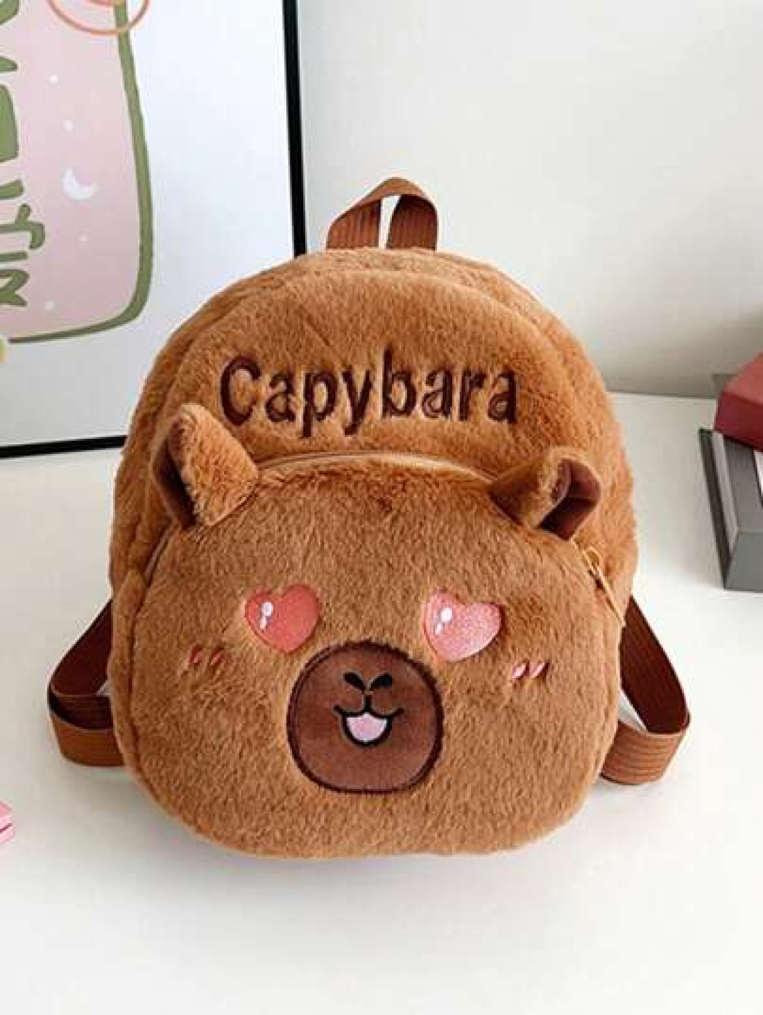 1pc New Cute Cartoon Bear Niche High Quality Material Backpack Zipper Opening And Closing And Fashionable New Bag The Bear Style Is Cute Adjustable Shoulder Straps Casual And Fashionable Very Suitable