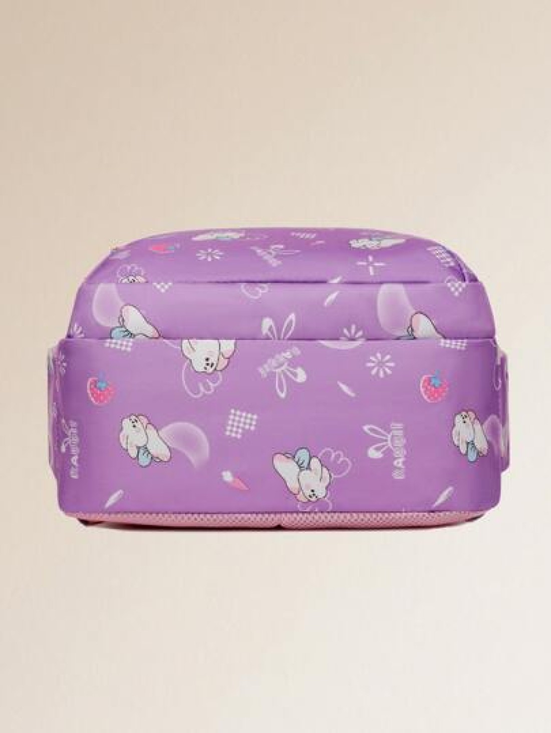 Girls Cute Double Shoulder Bags With Pen Pockets Featuring Rabbit Pattern Accents Commuting And Leisure Backpacks Available In Four Colors Black Blue Pink And Purple Adjustable Straps Large Capacity Z