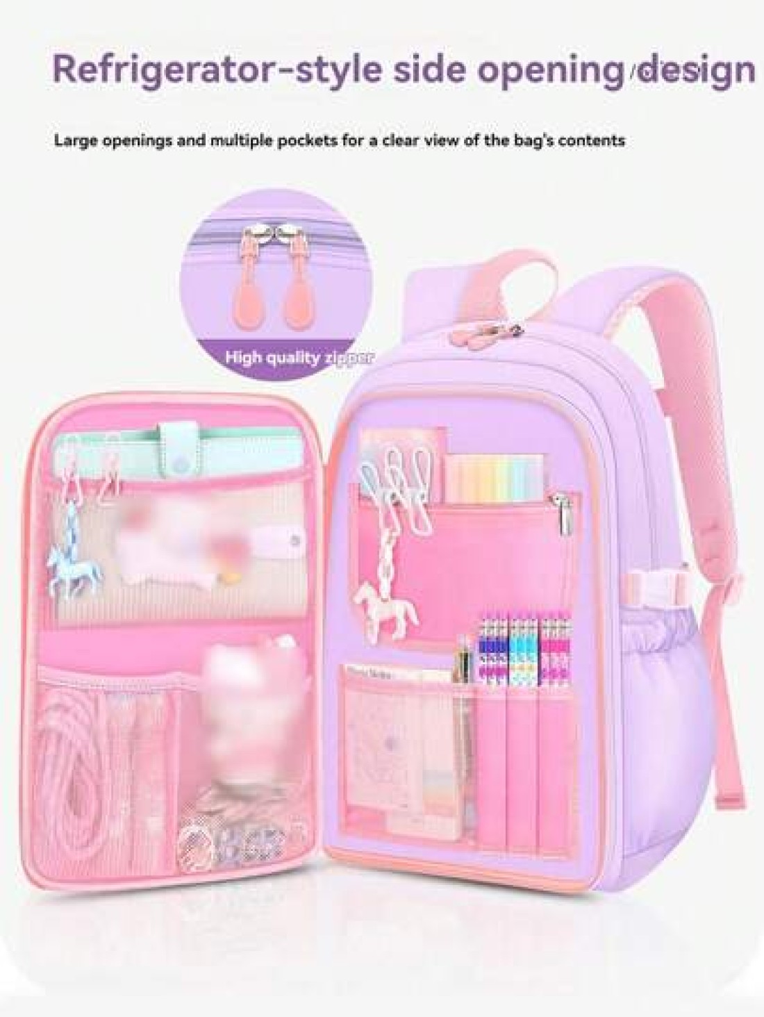 New Stylish Cute Kids Backpack Waterproof Lightweight Backpack For Elementary School Girls Aged 6 12 Years Old