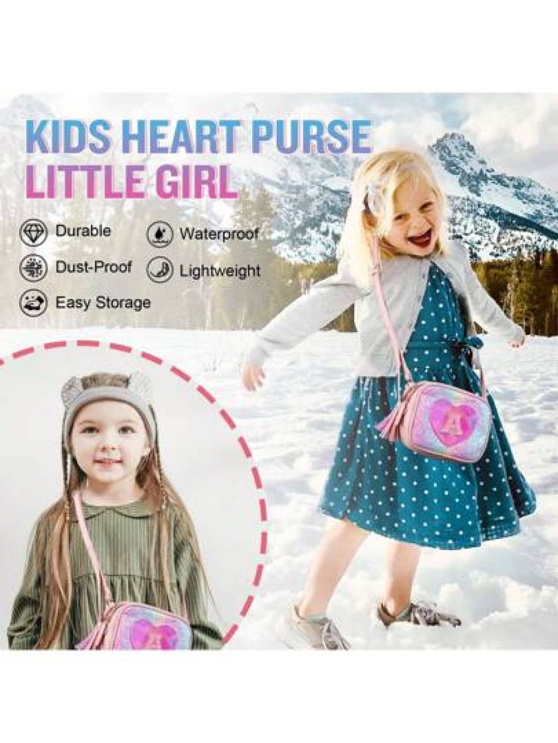 Birthday Gifts For 2 3 4 5 6 7 8 9 10 Year Old Girl Cute Little Girl Purse Toddler Purse For S Wallet Small Initial Shoulder Crossbody Bag Personalized Christmas Gift For Daughter Baby