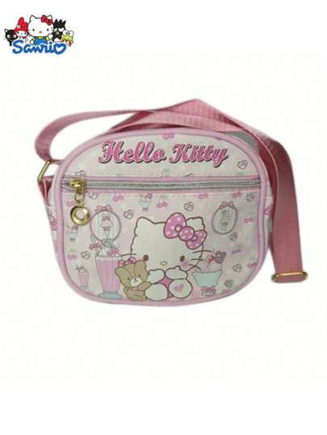 Sanrio 1pc Sanleo Hello Kitty Kuromi Melody Yugui Dog New Children s Crossbody Bag Fashion Cute Oval Girls Shopping Shoulder Bag Leather Waterproof Crossbody Bag Small Bag