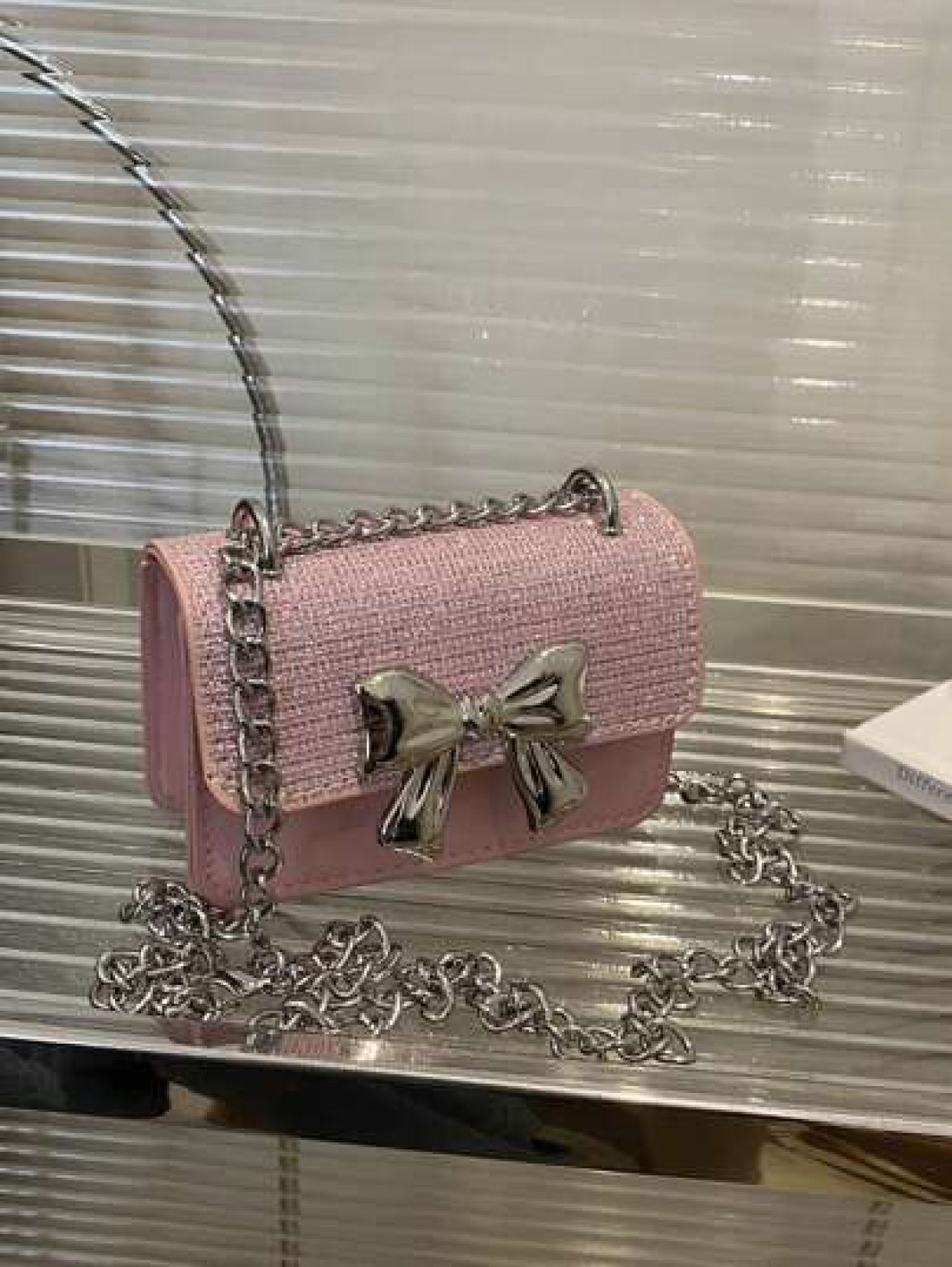 1pc Pu Fashion Sweet Spring Simple Western Style Crossbody Bag Simple And Fashionable Commuting Small Square Bag Korean Fashion Bag With Western Style Butterfly Decoration Fashionable Chain Shoulder S