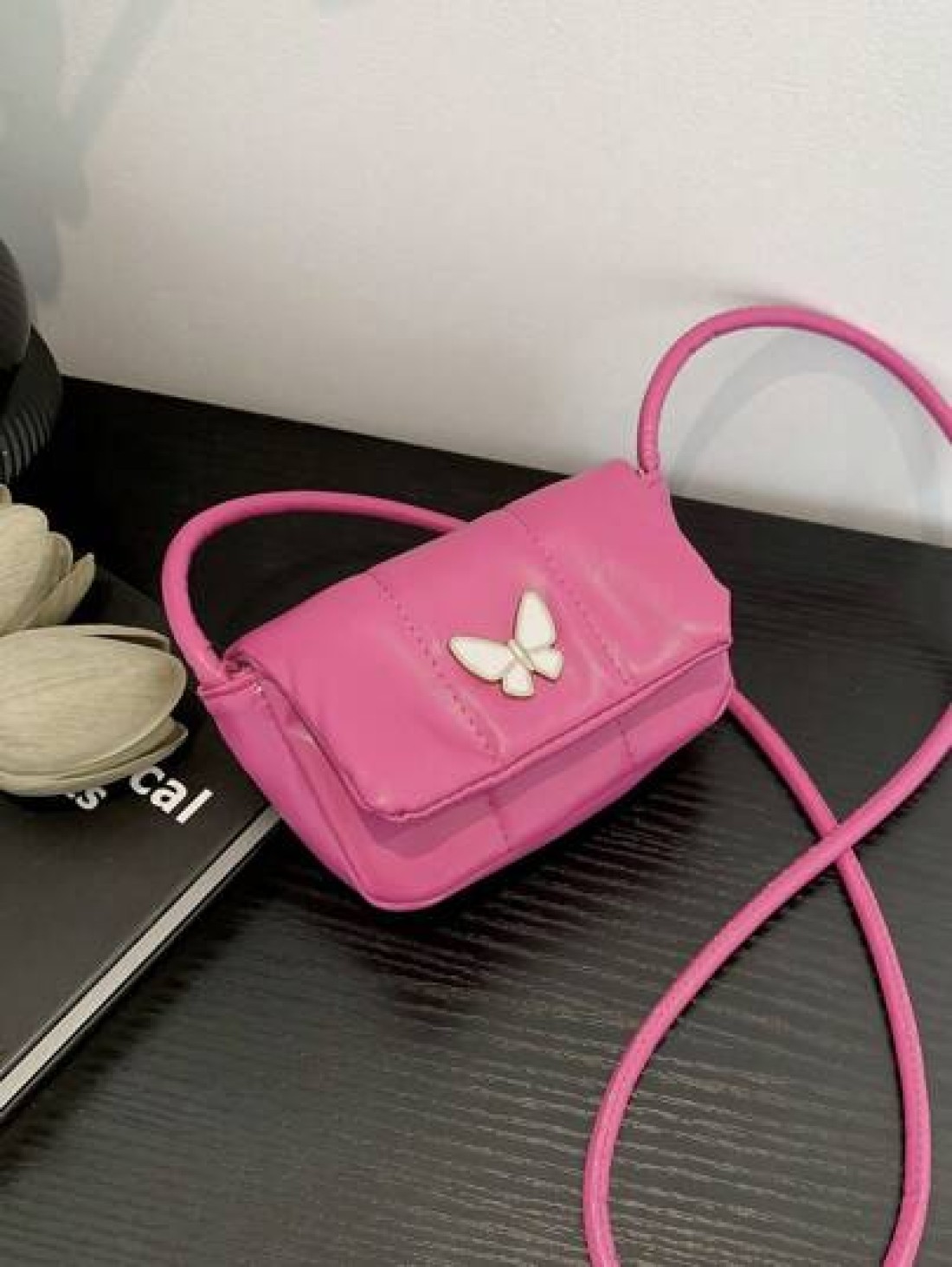 1pc Pretty Bow Casual Fashion Simple Shoulder Crossbody Small Shoulder Bag Fashionable Small Square Bag Simple Western Style Niche Handbag Cute Casual Shoulder Crossbody Bag Bow Decoration Pu Crossbod