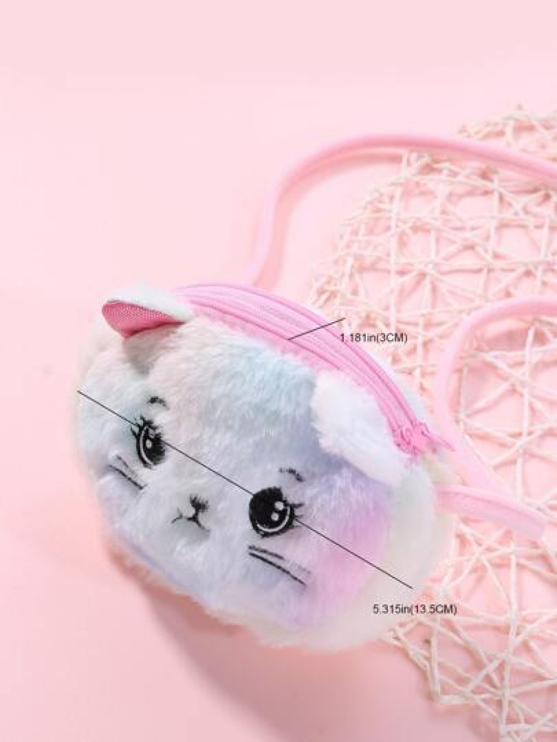 Plush Cat Sling Bag Tie Dye Placement Random