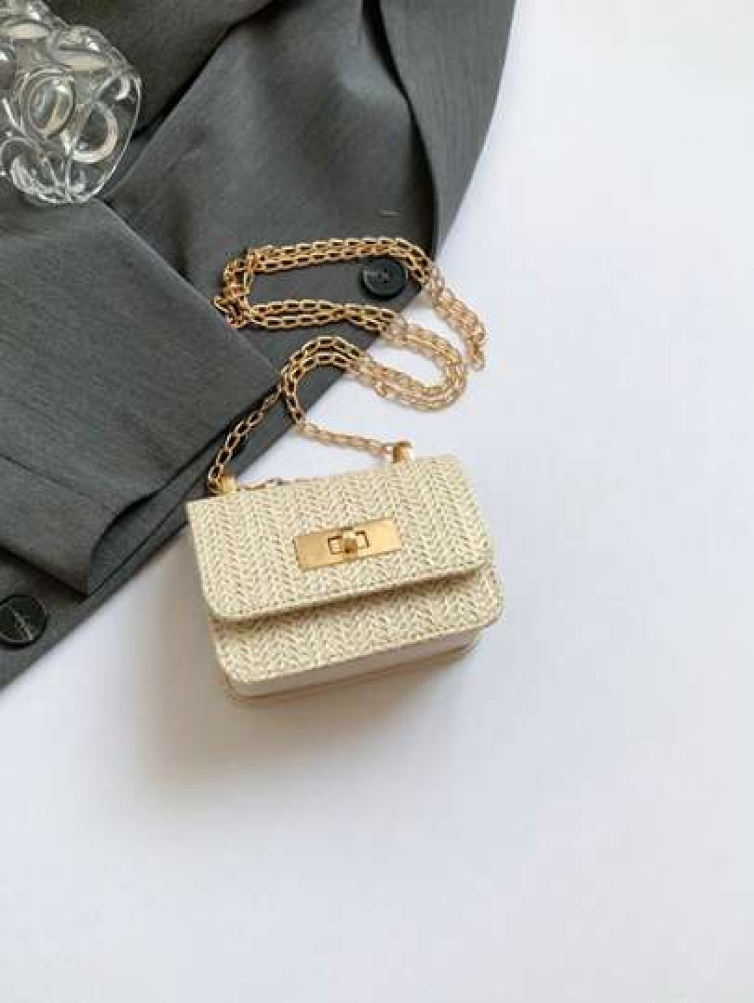 Stylish Woven Fashion Minimalist Small Square Shoulder Crossbody Bag For Girls Casual