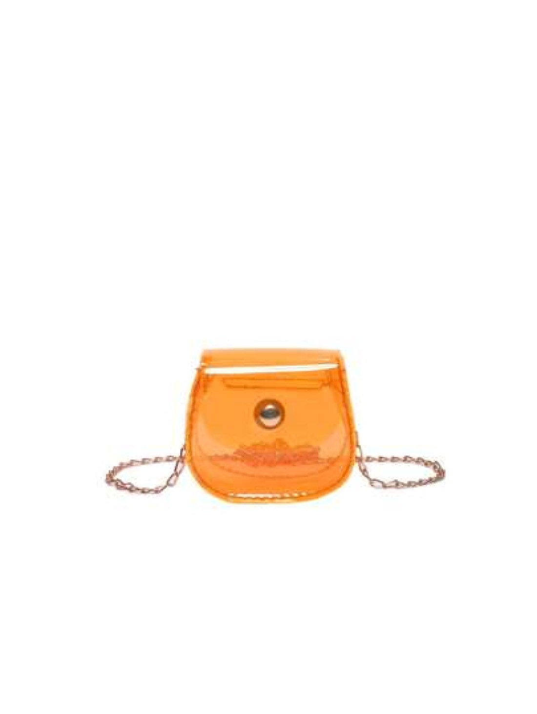 1pc Candy Colored PVC Mini Chain Crossbody Bag For Girls Suitable For Daily Use