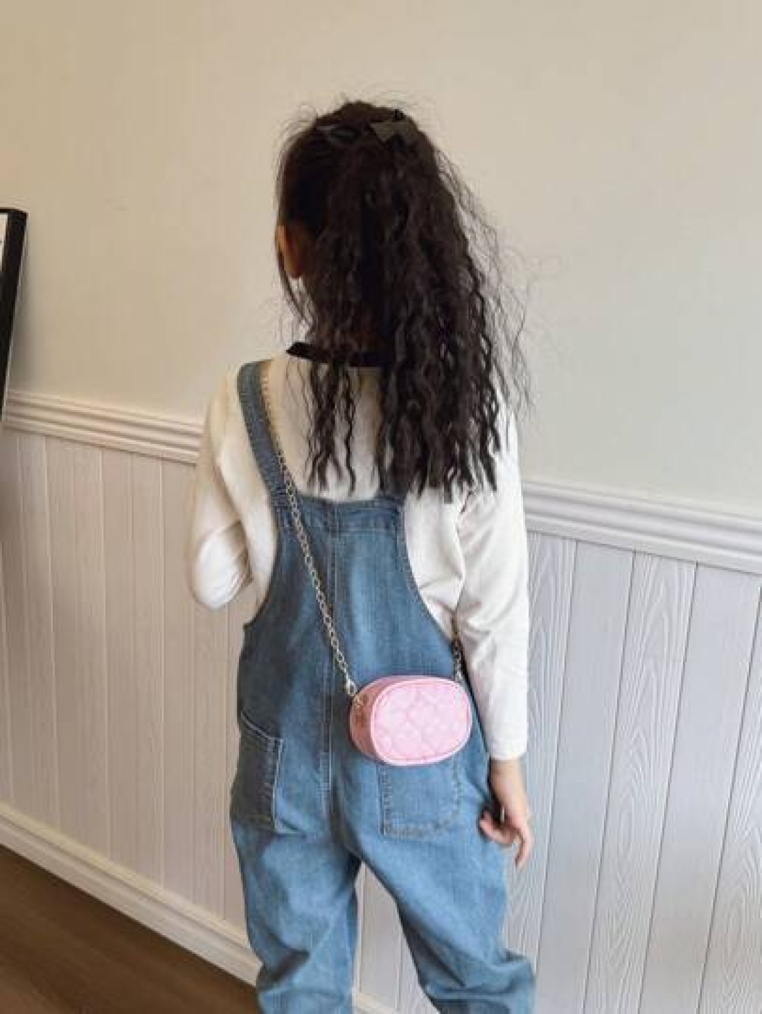 Embroidered Children s Shoulder Bag PU Leather Girls Crossbody Mini Bag
